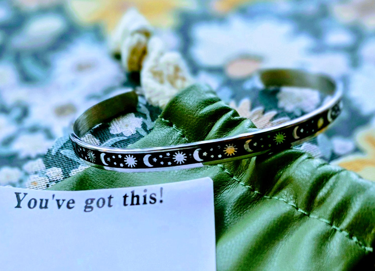 Be Stronger Than the Storm Bracelet โ Sun, Stars & Moon ๐
