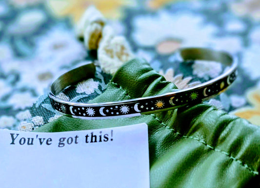 Be Stronger Than the Storm Bracelet – Sun, Stars & Moon 🌙
