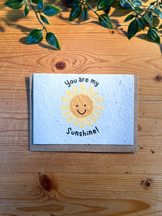 Bee-Friendly Seed Paper Cards – You Are My Sunshine ☀️