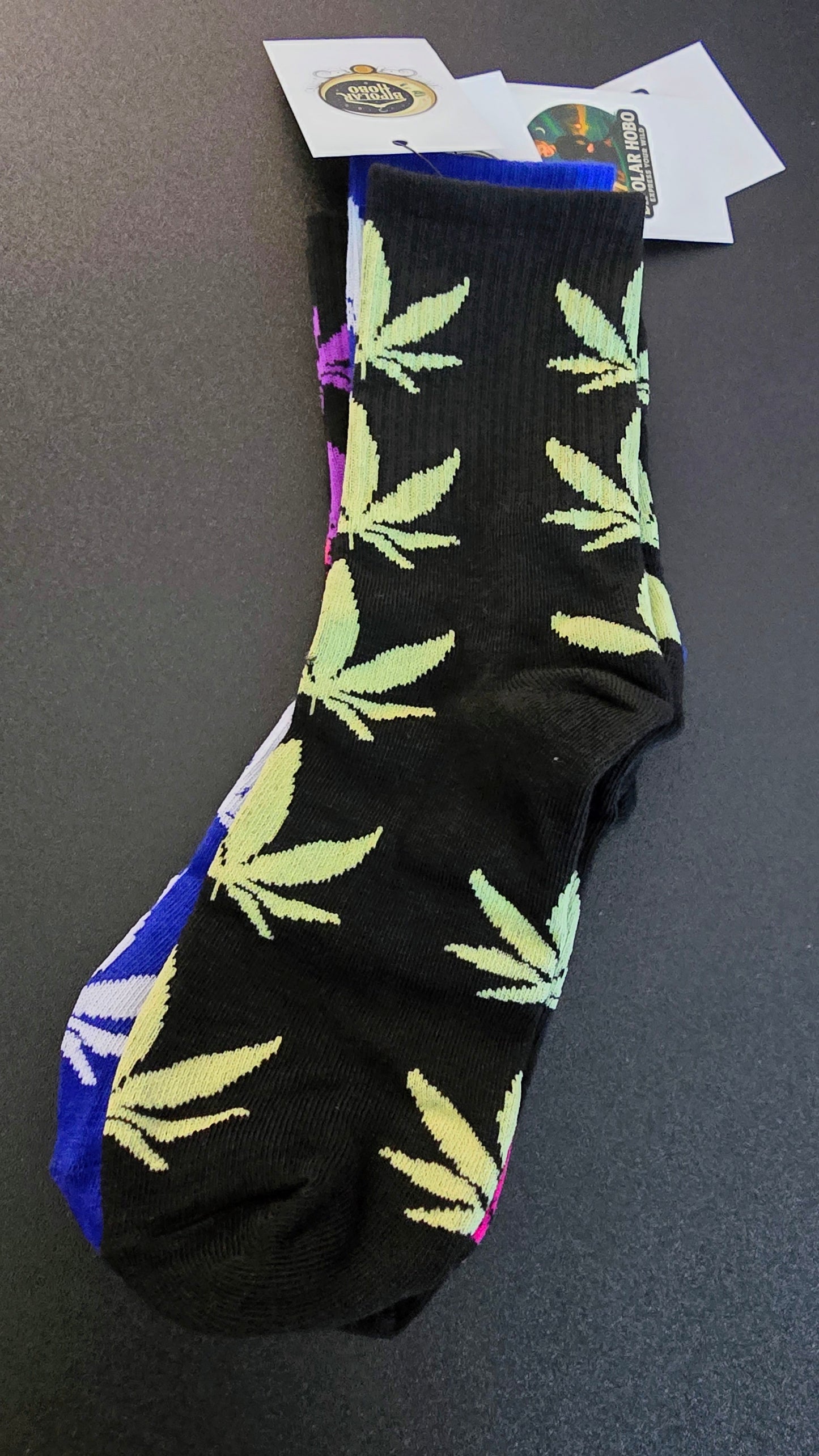 Bold Cannabis Leaf Crew Socks – Walk Your Own Wild