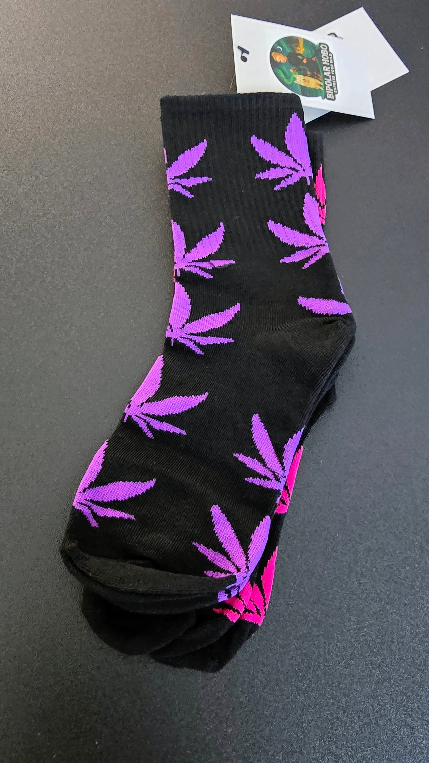 Bold Cannabis Leaf Crew Socks – Walk Your Own Wild
