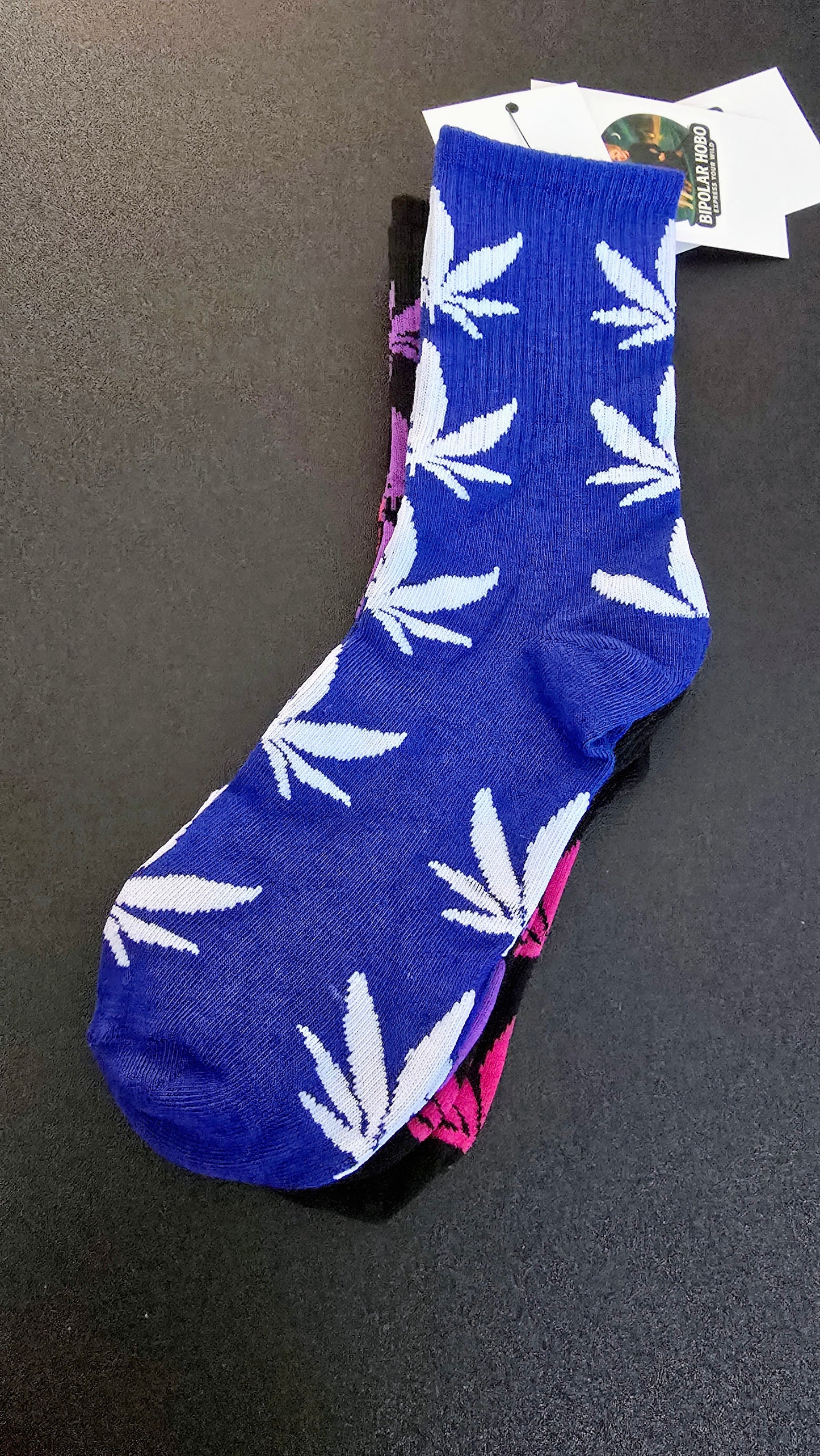Bold Cannabis Leaf Crew Socks – Walk Your Own Wild