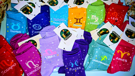 Cosmic Star Sign Socks – Walk Your Own Universe