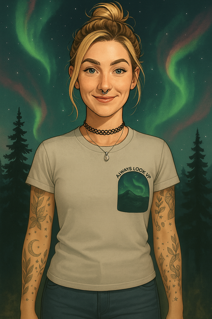 Short Sleeve T-Shirt. Aurora Prints.