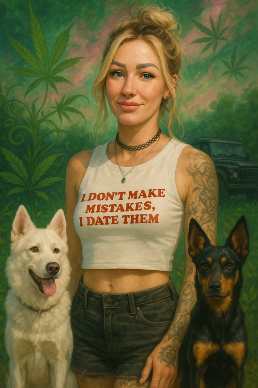 "I Don’t Make Mistakes, I Date Them" Crop Tee
